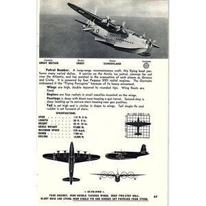 Short Sunderland Armstrong-Whitworth Great Britain 1943 War Plane Photo SAG6-10